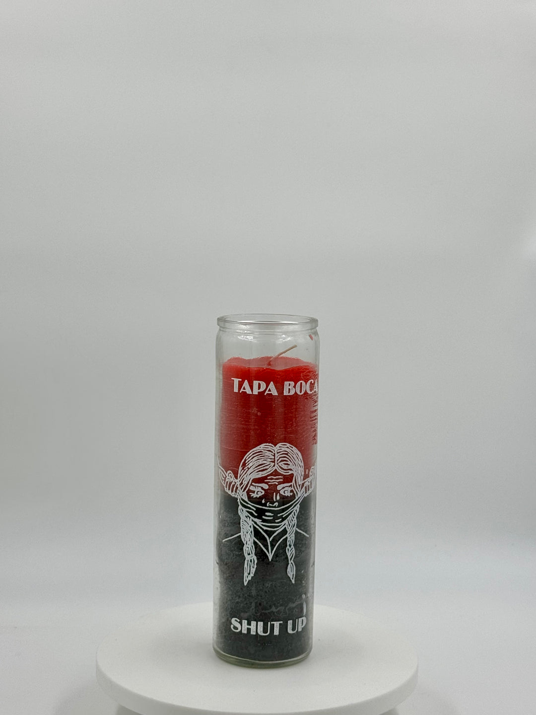 SHUT UP (TAPA BOCA) RED, BLACK -Candle/Vela