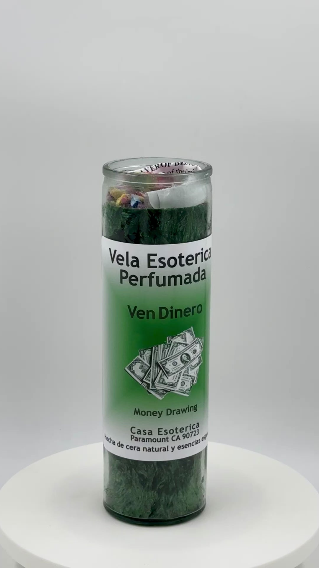 MONEY DRAWING (VEN DINERO) -PALM CANDLE