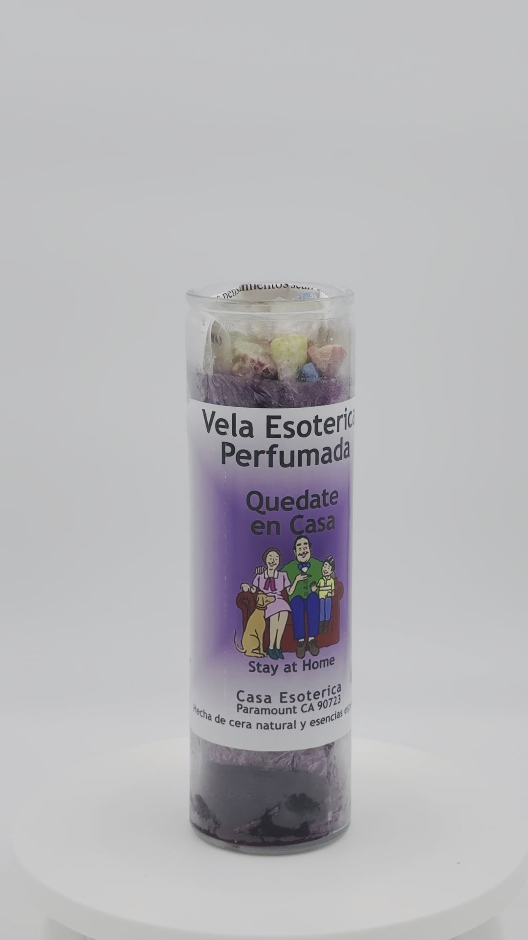 STAY AT HOME (QUEDATE EN CASA) -Palm Wax Candle/Vela
