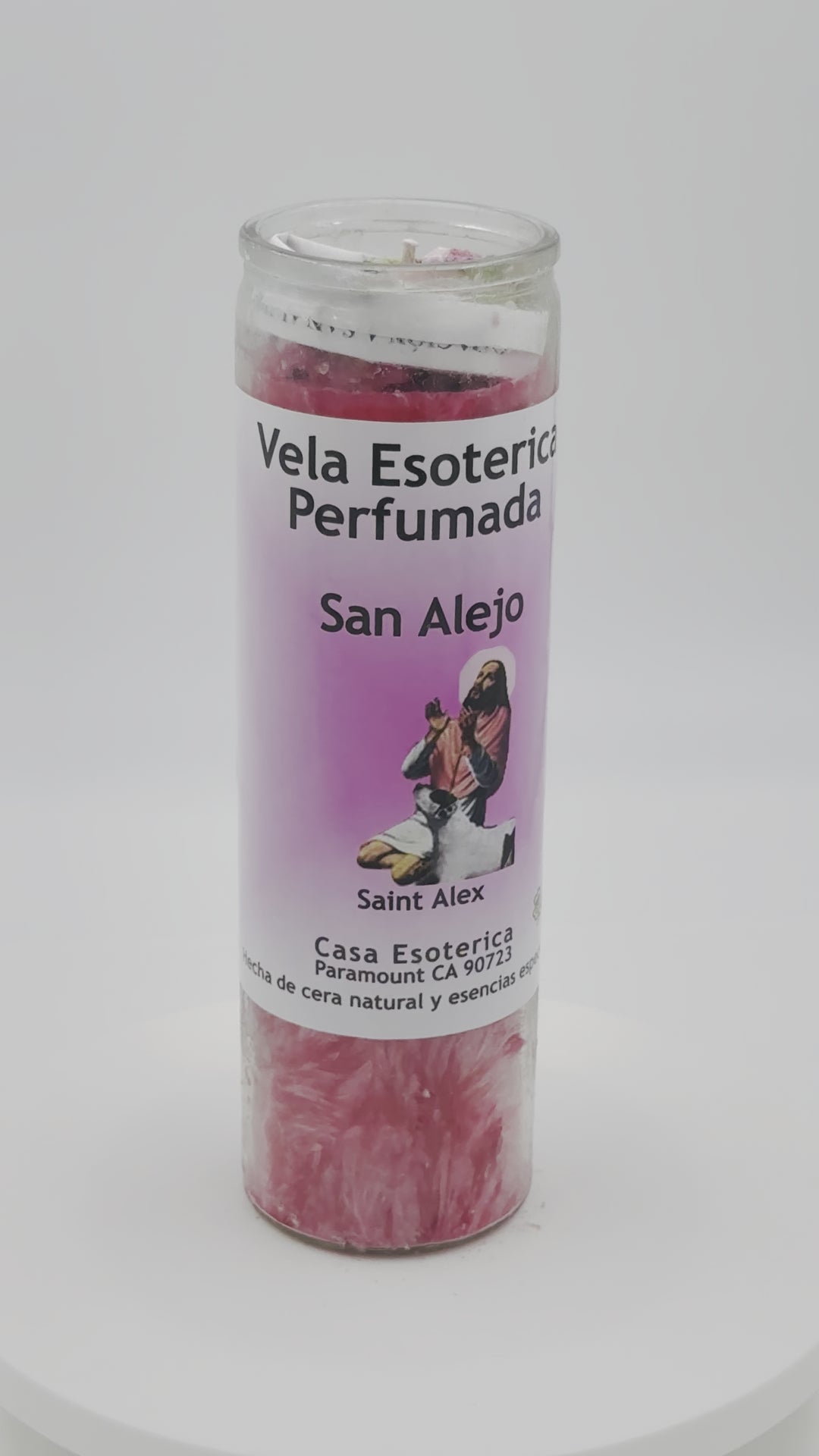 SAINT ALEX (SAN ALEJO) -Palm Wax Candle/Vela