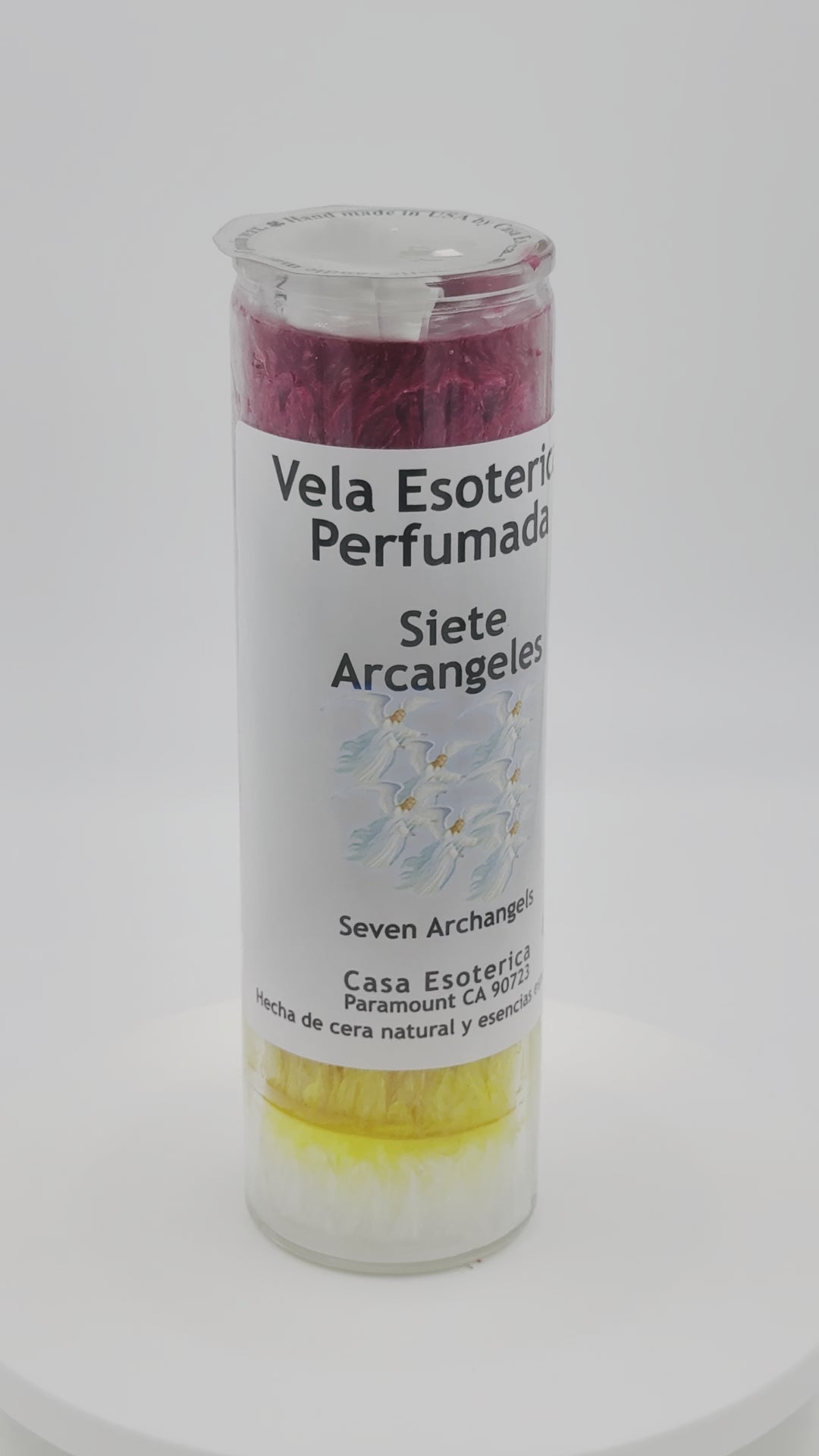 SEVEN ARCHANGELS (SIETE ARCANGELES) -Palm Wax Candle/Vela
