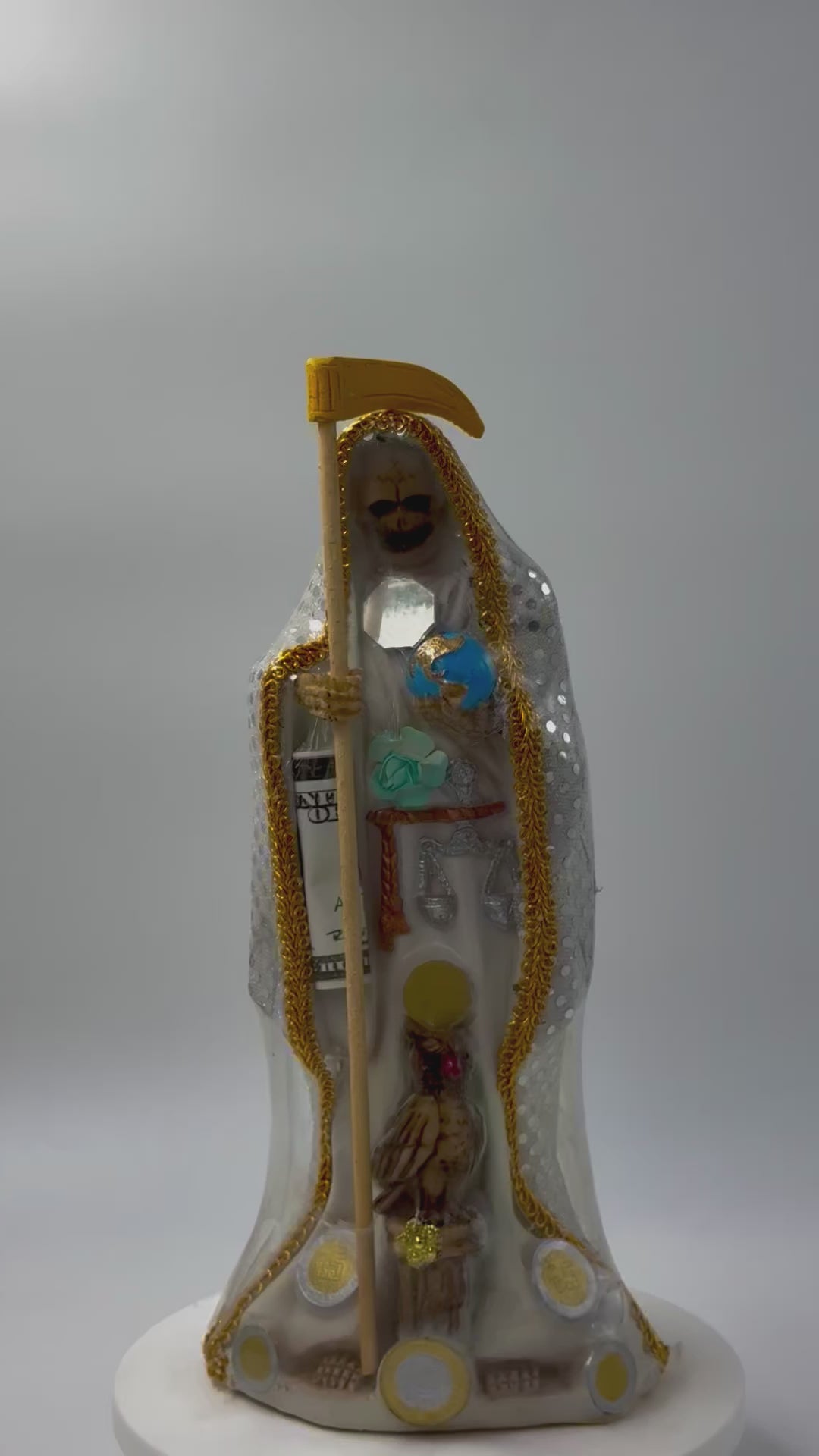 HOLY DEATH (SANTA MUERTE) WHITE -Statue 12"
