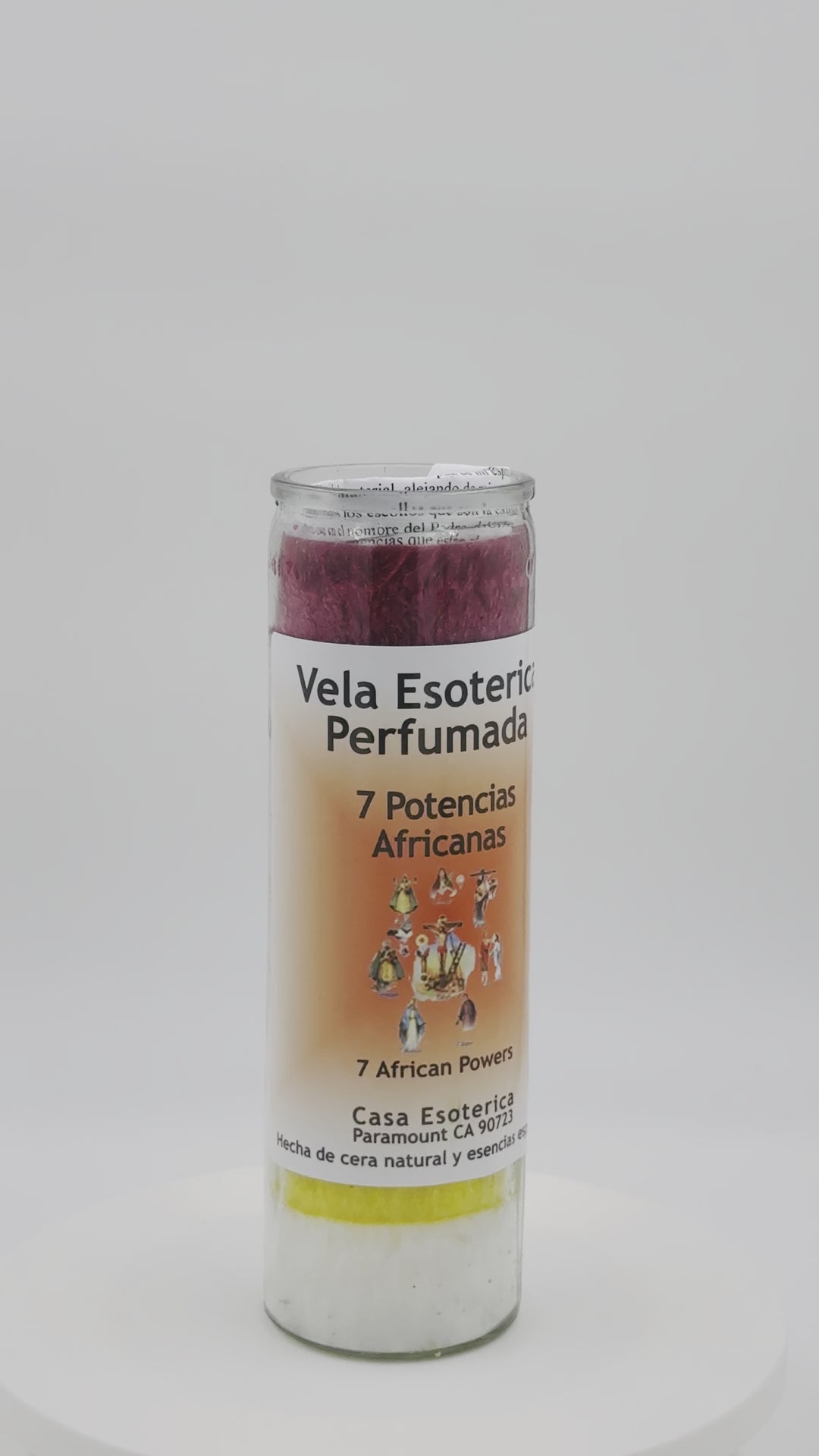 7 African Powers (7 POTENCIAS AFRICANAS) -Palm Wax Candle/Vela