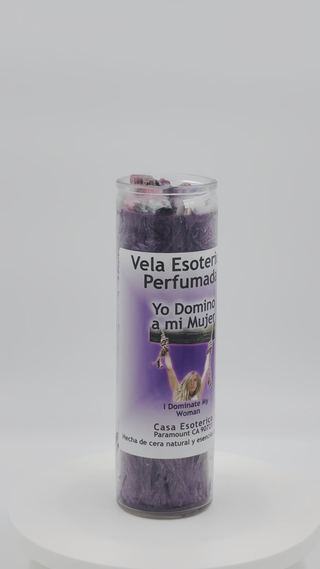 I DOMINATE MY WOMAN (YO DOMINO A MI MUJER) -Palm Wax Candle/Vela