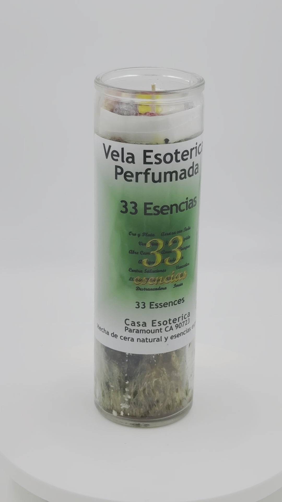 33 ESENCES (33 ESENCIAS) -Palm Wax Candle/Vela
