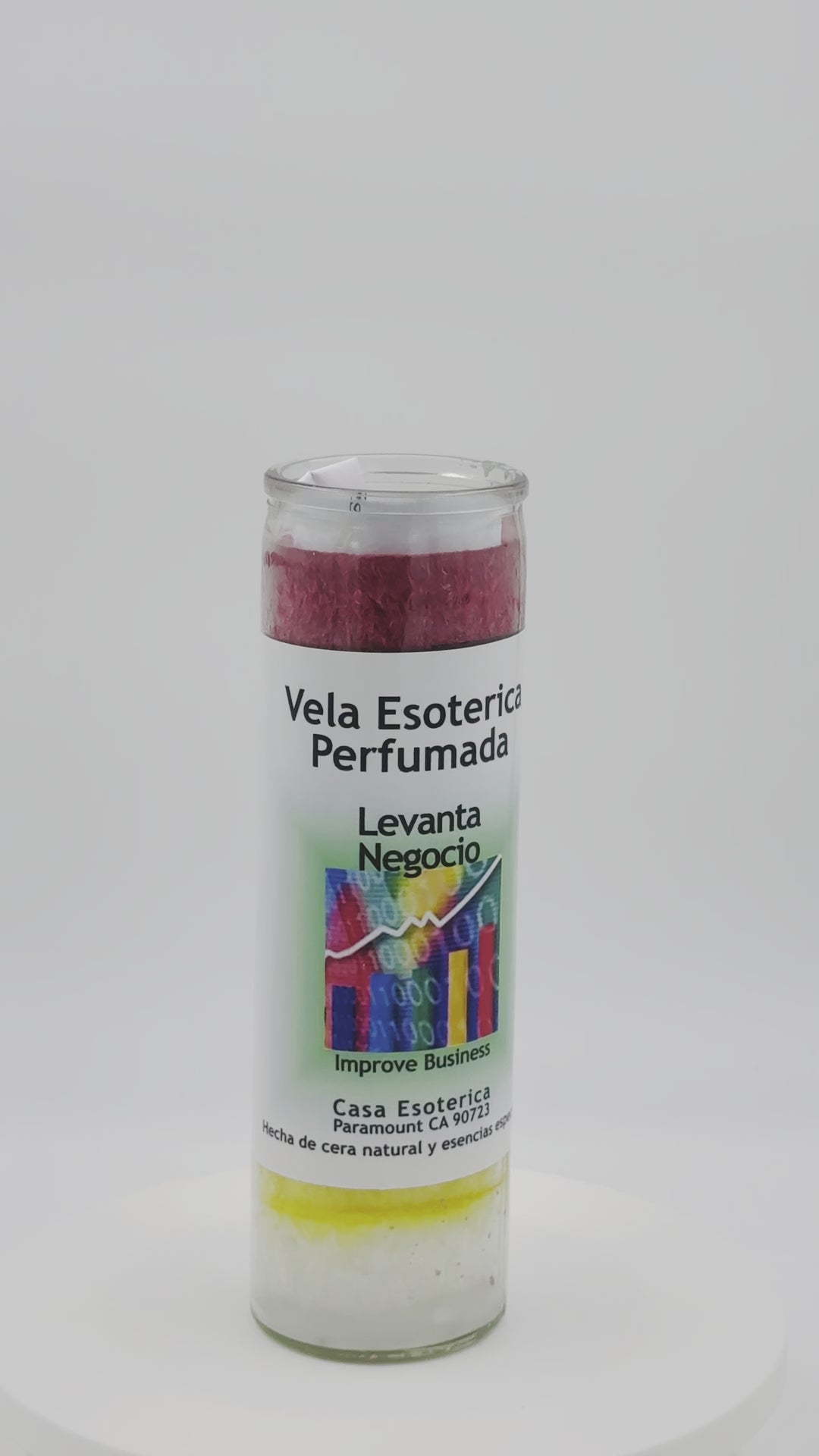 IMPROVE BUISNESS (LEVANTA NEGOCIO) -Palm Wax Candle/Vela