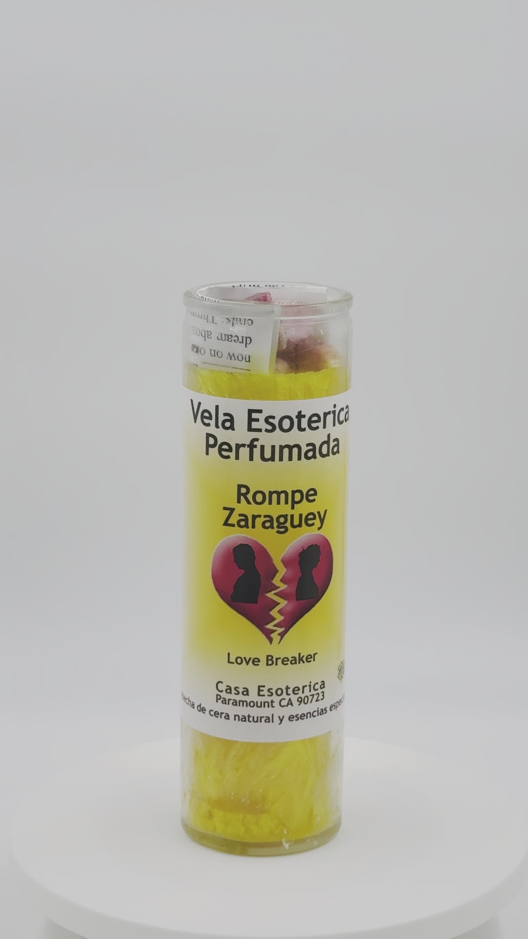 SPELL BREAKER (ROMPE ZARAGUEY) -Palm Wax Candle/Vela
