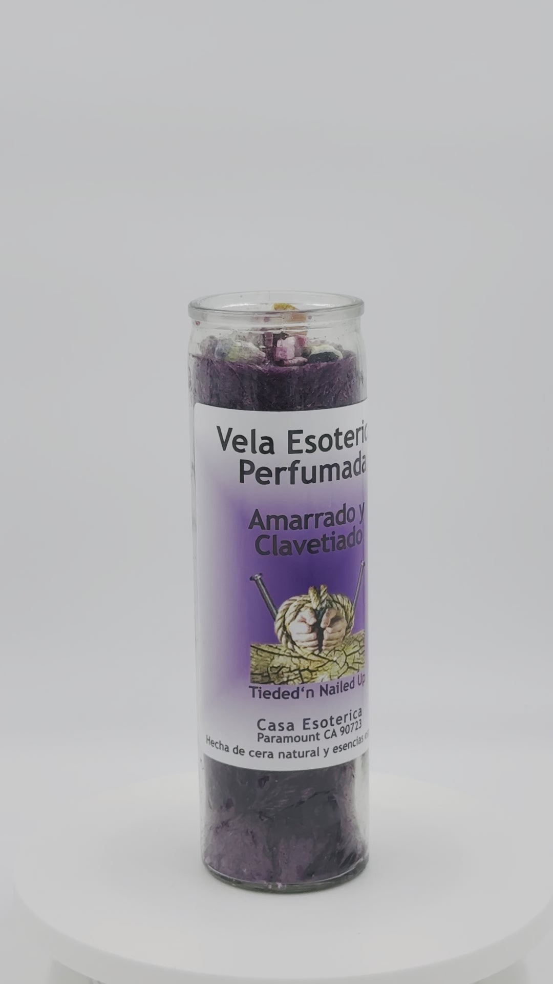TIDED'N NAILED UP (AMARRADO Y CLAVETIADO) -Palm Wax Candle/Vela
