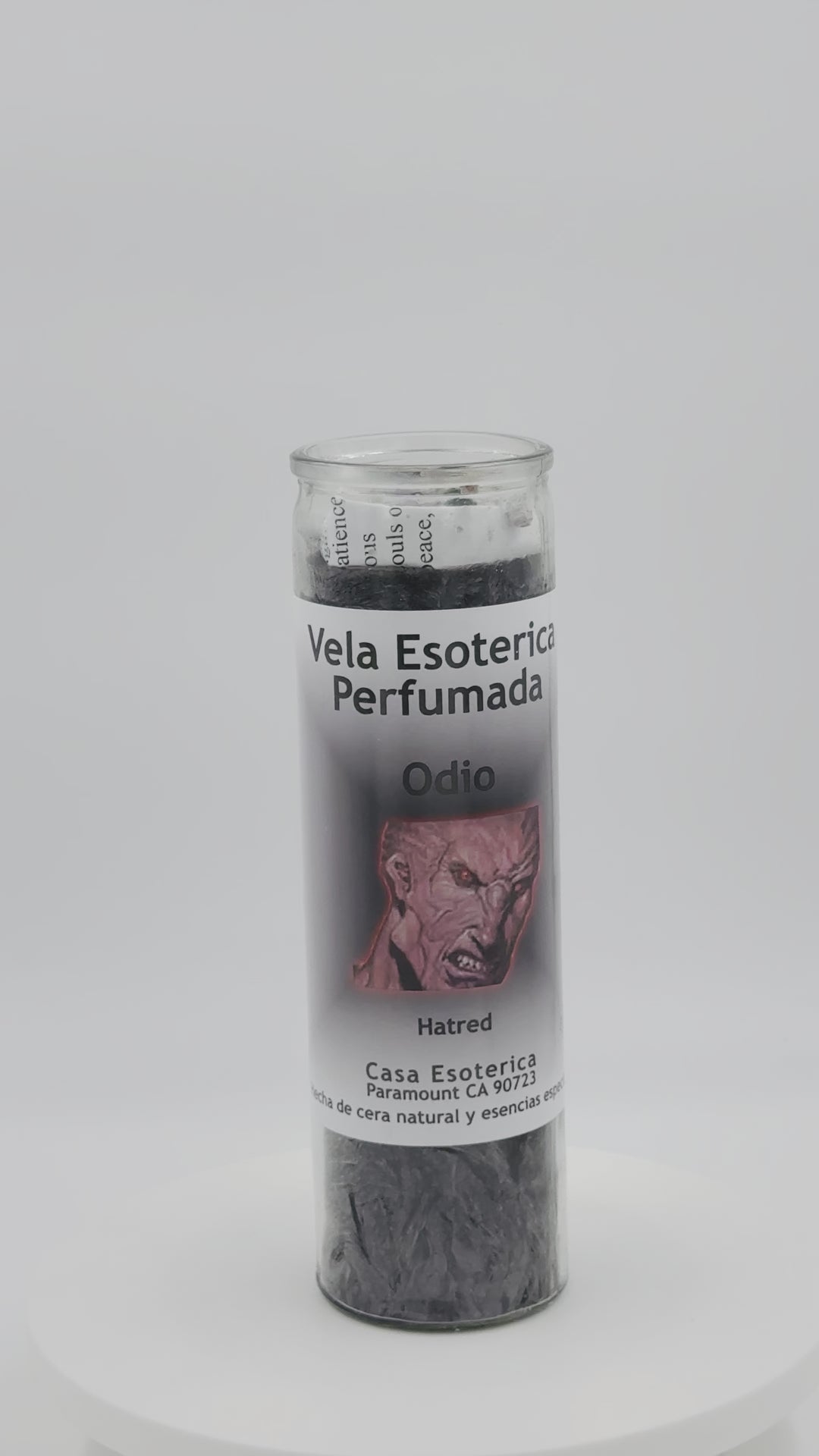 HATE (ODIO) -Palm Wax Candle/Vela