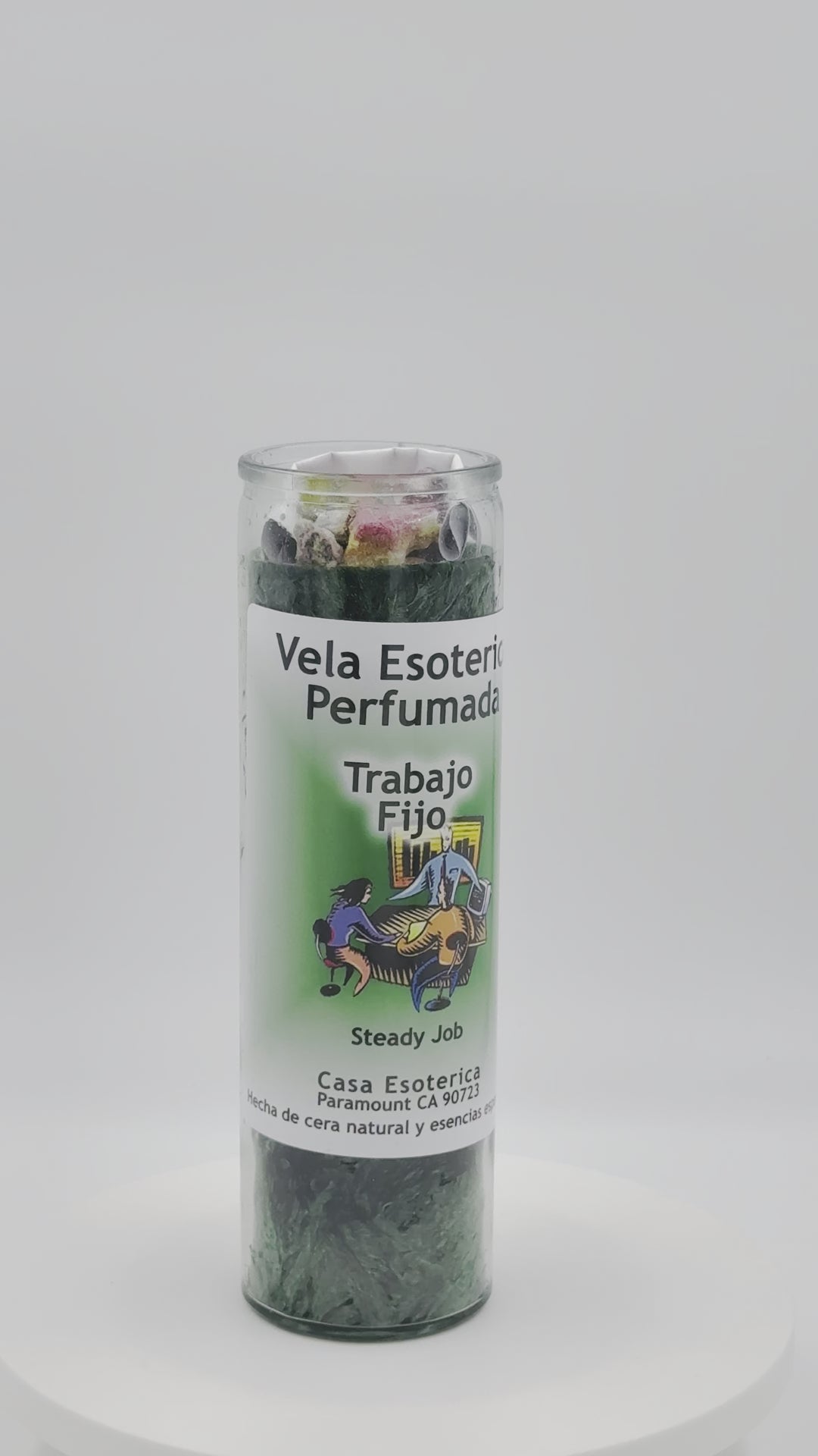 STEADY JOB (TRABAJO FIJO) -Palm Wax Candle/Vela