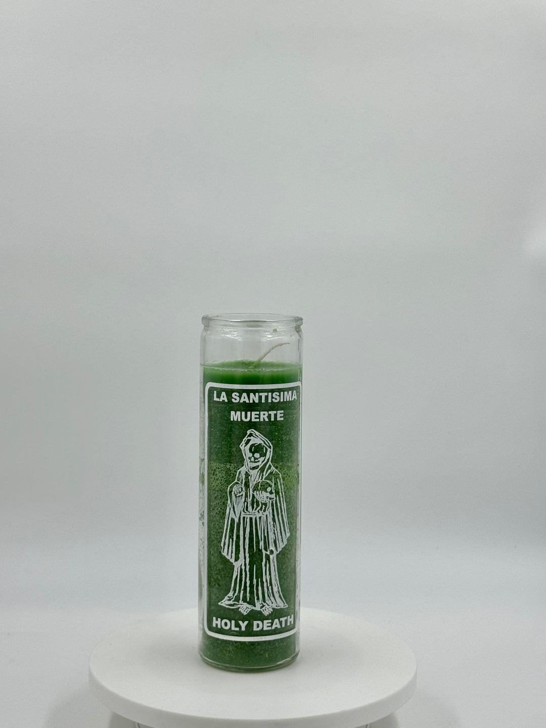 HOLY DEATH (SANTA MUERTE) GREEN -Candle/Vela