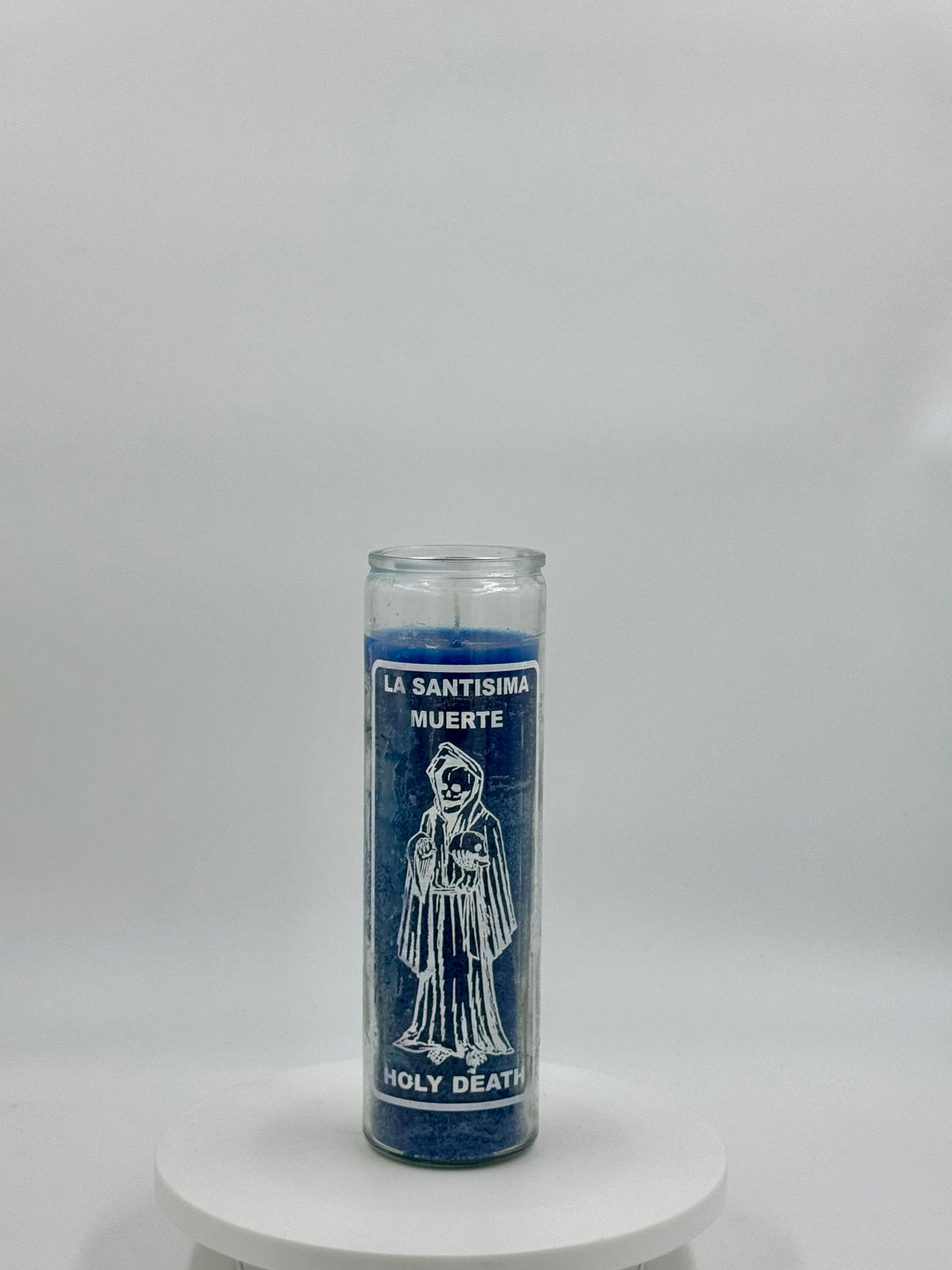 HOLY DEATH (SANTA MUERTE) BLUE -Candle/Vela