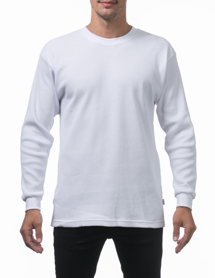 (WHITE) Heavyweight Long Sleeve Thermal Top