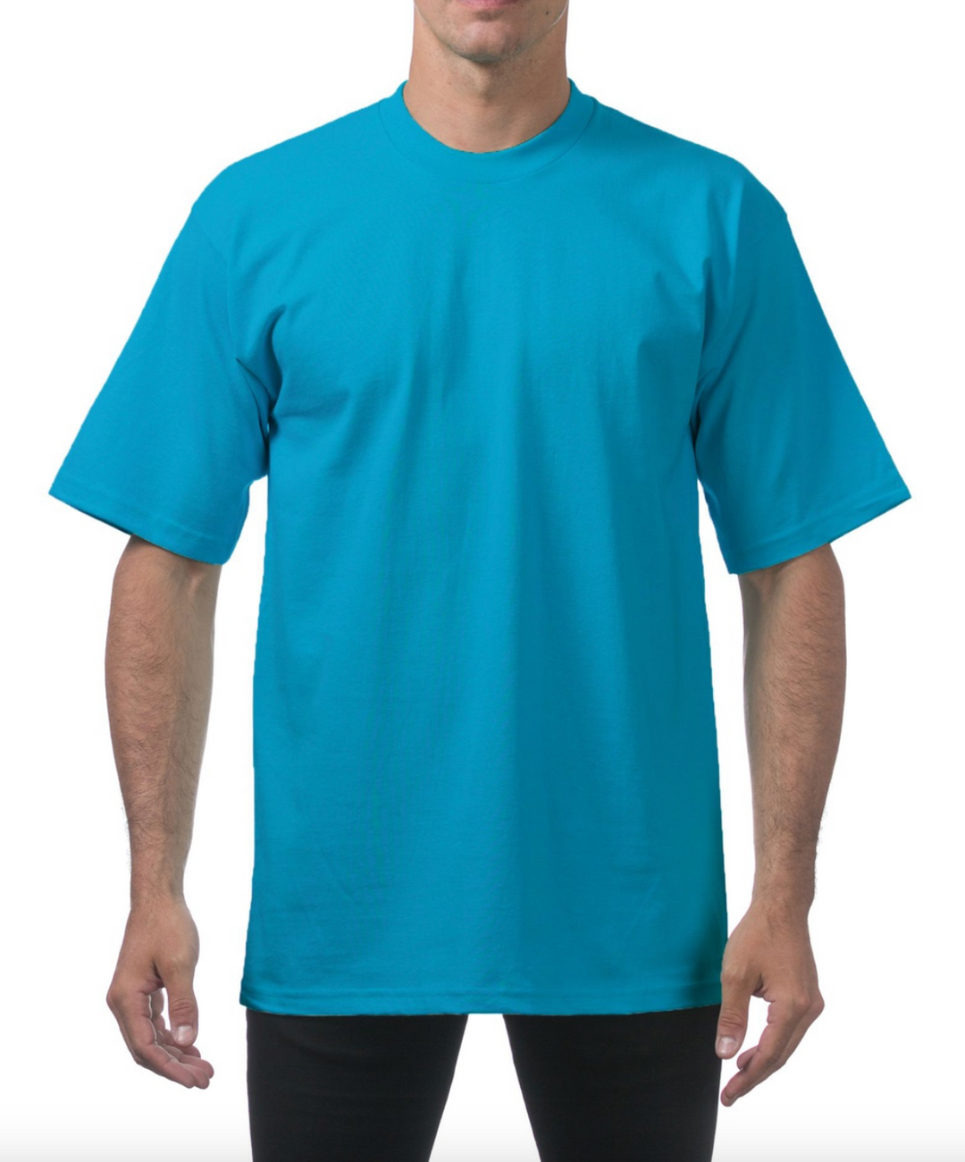 (Turquoise) Men's Heavyweight Short Sleeve Tee