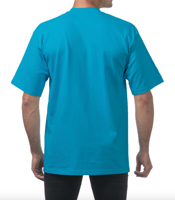 (Turquoise) Men's Heavyweight Short Sleeve Tee