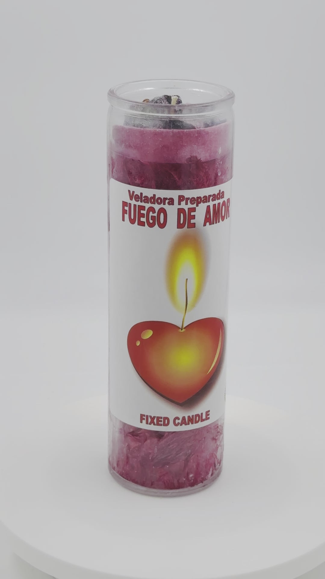 FIRE OF LOVE (FUEGO DE AMOR) -Palm Wax Candle/Vela