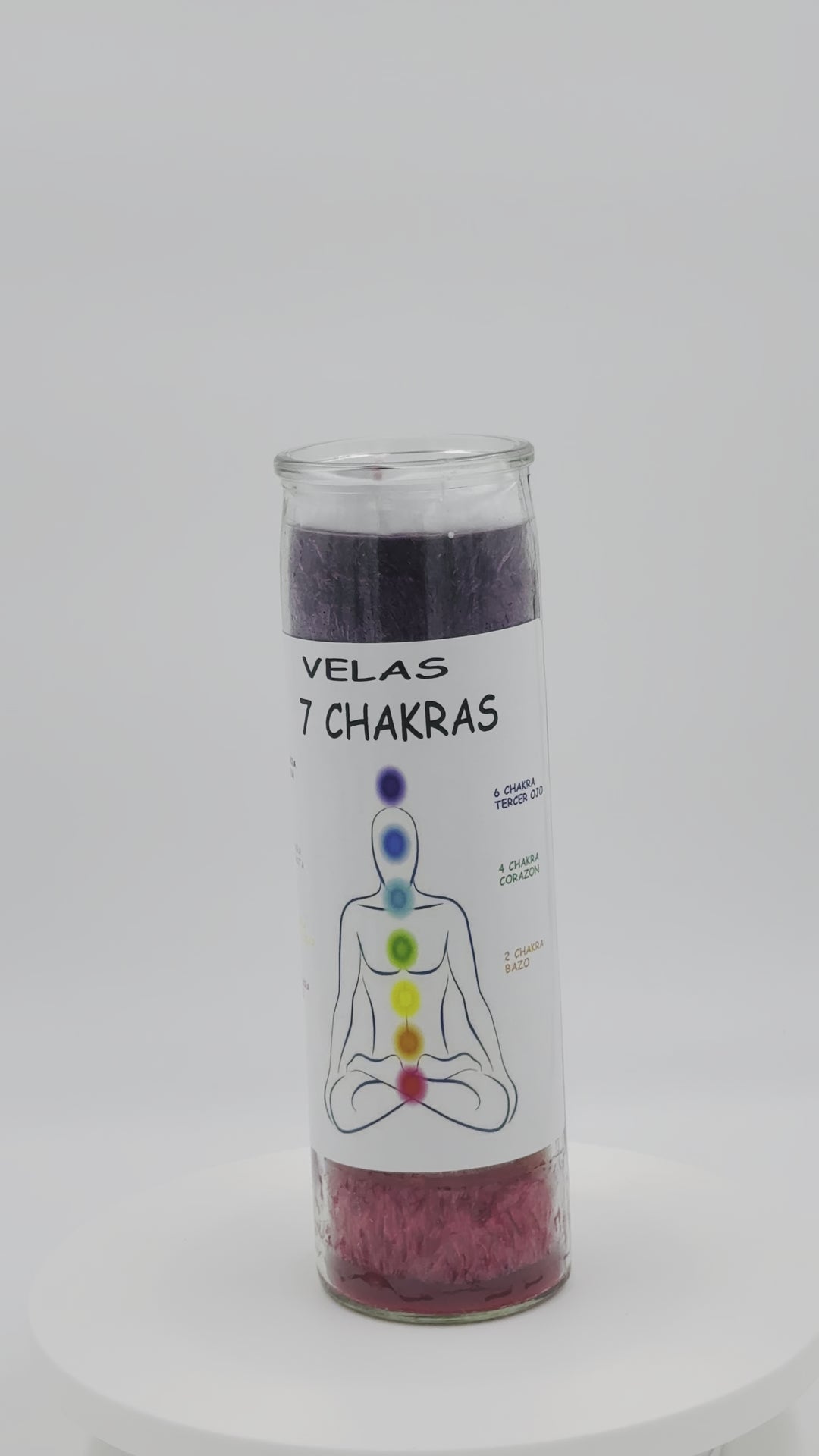 7 CHAKRAS -Palm Wax Candle/Vela