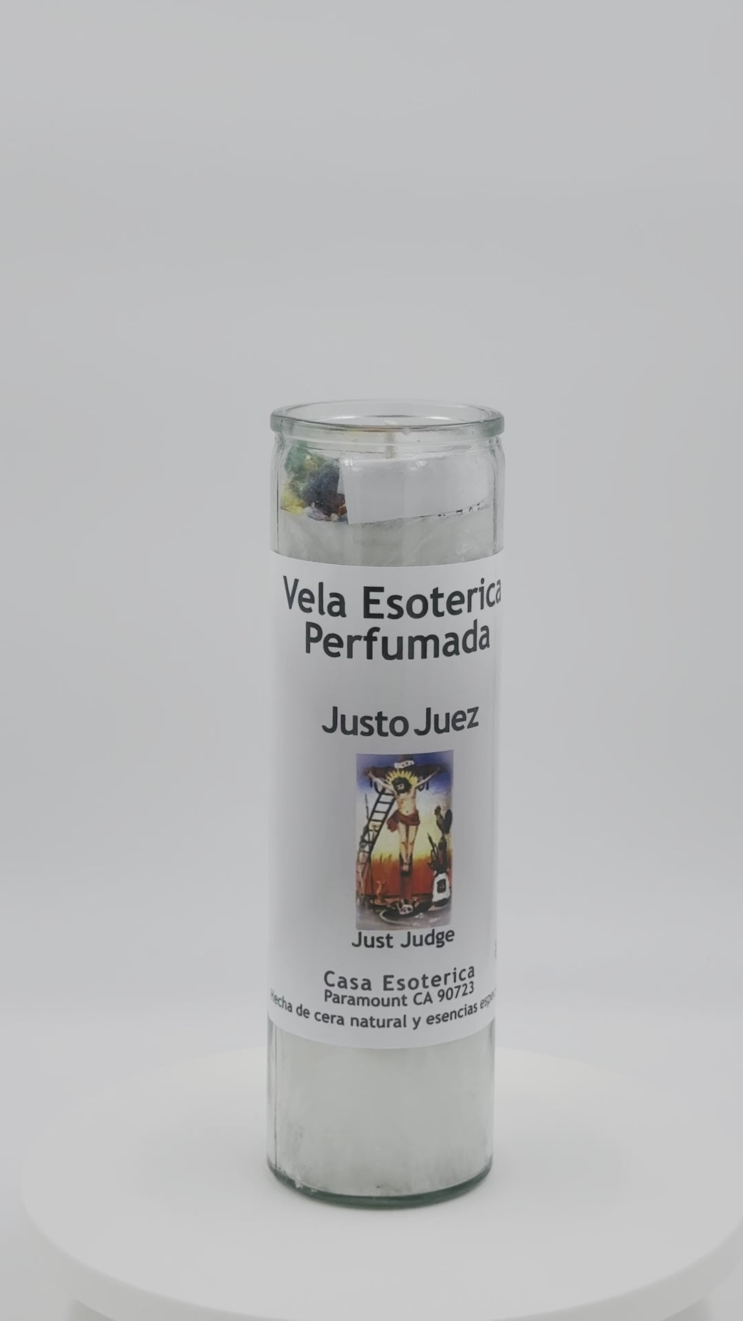 JUST JUDGE (JUSTO JUEZ) -Palm Wax Candle/Vela