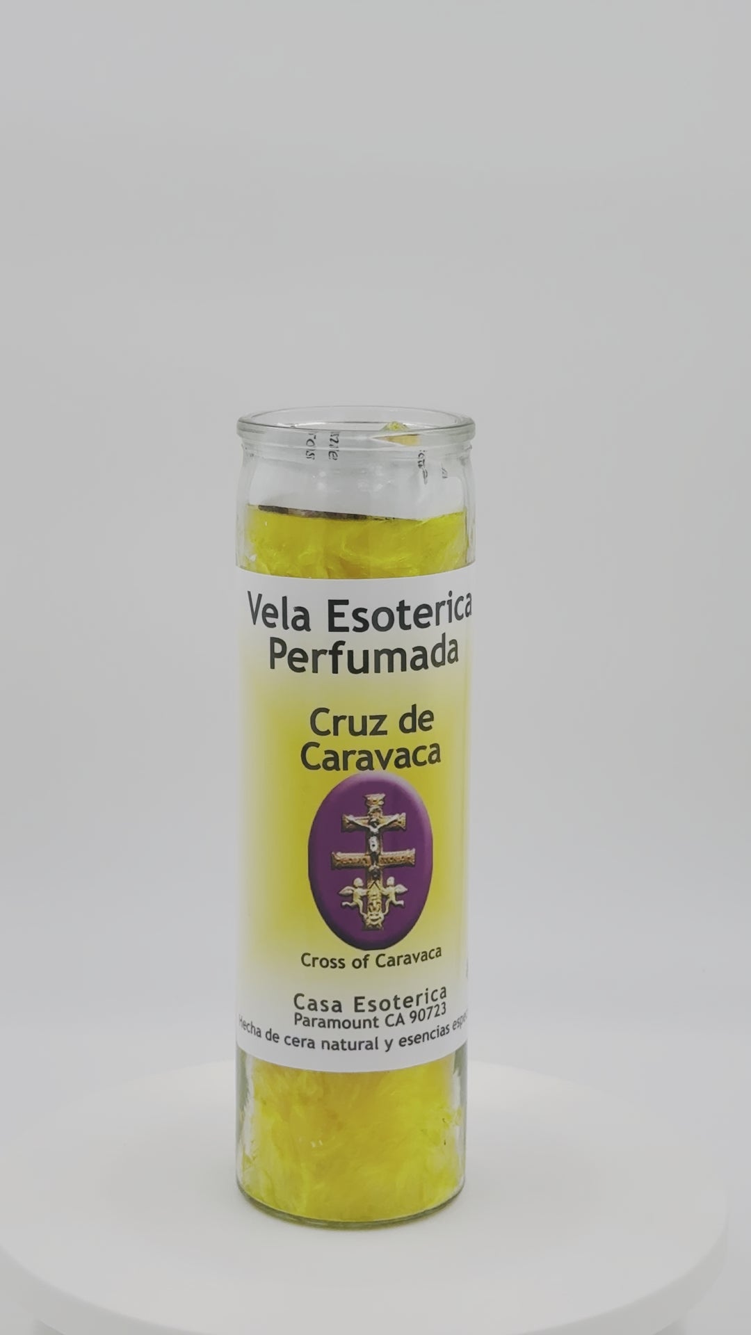 CROSS OF CARAVACA (CRUZ DE CARAVACA) -Palm Wax Candle/Vela